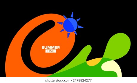 Sommerhintergrund. Vektorillustration. HD-Layout, Banner, Poster, Grußkarte Vorlage Design
