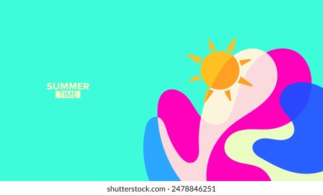 summer background. vector illustration. hd layout, banner, poster, greeting card template design