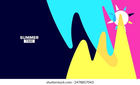 summer background. vector illustration. hd layout, banner, poster, greeting card template design
