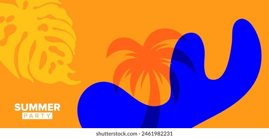 summer background. vector ilustration. banner, poster, greeting template design