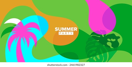 summer background. vector ilustration. poster, banner, greeting template design