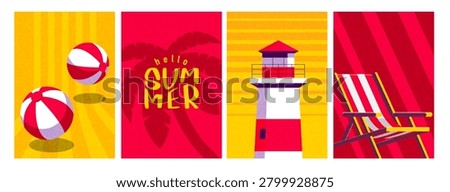 Summer background , Vertical Summer Poster Collection ,Summer Social Media Story