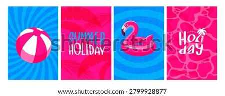 Summer background , Vertical Summer Poster Collection ,Summer Social Media Story