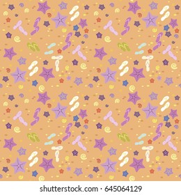 Summer background wallpaper. Beach, juice, slates. Vector illustration