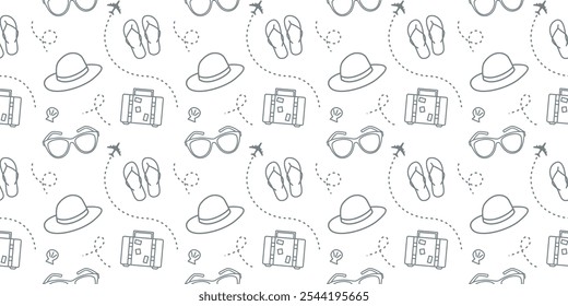 Summer background white pattern seamless