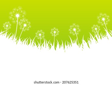 Fondo de verano con siluetas blancas