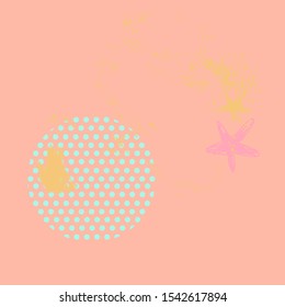 Summer background for your design. Sea fish grunge background