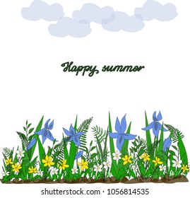 Summer background,garden, park vector