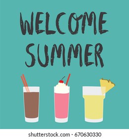 Summer backgrounds collection. Vector illustration design.