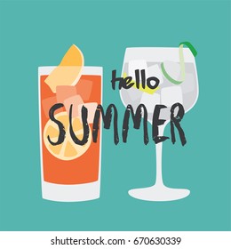 Summer backgrounds collection. Vector illustration design.