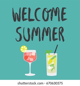 Summer backgrounds collection. Vector illustration design.