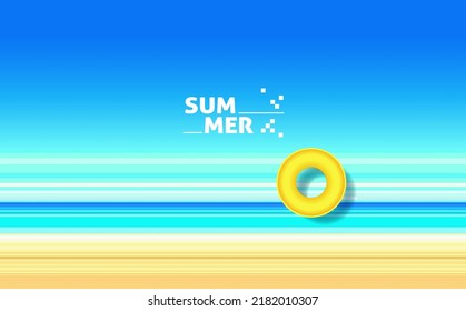 Summer backgrounds. Creative gradients in summer colors. Ocean horizon, beach and sunsets.