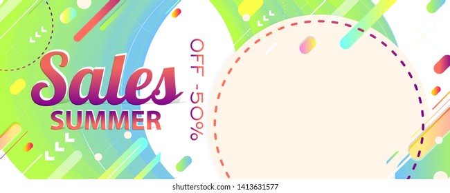Summer backgrounds lines colorful 3d sales holiday vector Illustration graphic design poster flyer