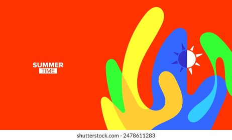 summer backgrounds. vector illustration. hd layout, banner, poster, greeting card template design