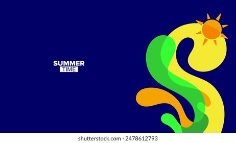 summer backgrounds. vector illustration. hd layout, banner, poster, greeting card template design