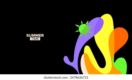 summer backgrounds. vector illustration. hd layout, banner, poster, greeting card template design