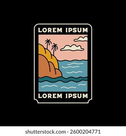 summer badges, beach badges, summer logo, beach logo illustration, summer patch, beach patch design