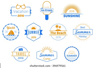 Summer Badges Vector Logos