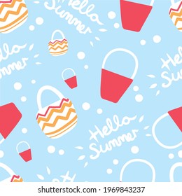 summer bag hello summer seamless  patern