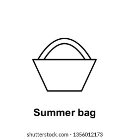 Summer bag icon. Element of summer holiday icon. Thin line icon for website design and development, app development. Premium icon