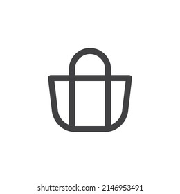 Summer bag line icon. linear style sign for mobile concept and web design. Hand bag outline vector icon. Symbol, logo illustration. Vector graphics