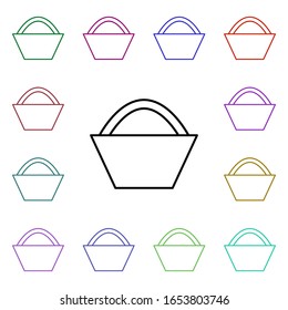 Summer bag multi color style icon. Simple thin line, outline vector of summer icons for ui and ux, website or mobile application