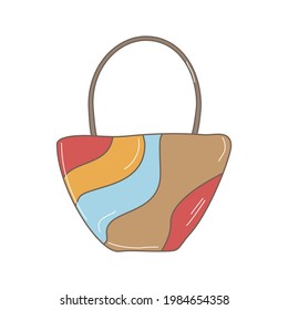 Ilustración del doodle vectorial de la bolsa de verano
