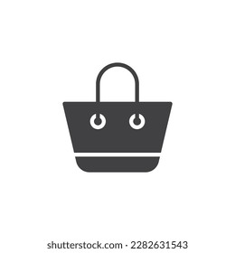 Summer bag vector icon. filled flat sign for mobile concept and web design. Beach bag glyph icon. Symbol, logo illustration. Vector graphics