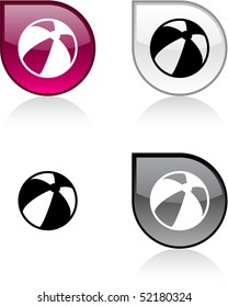 Summer balloon glossy drop vibrant buttons.