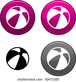 Sommerballon-Rundknöpfe. Schwarzes Symbol im Lieferumfang enthalten.