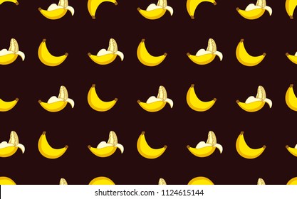 summer banana fruit seamless pattern