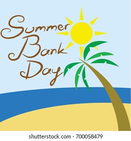 Summer Bank Day vector illustration