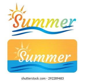 Summer banner, abstract design for your template