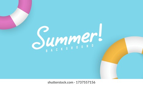 Sommer-Banner Hintergrund Illustrationsvektor mit Lebenslauf