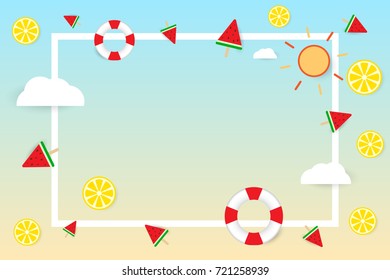 Summer Banner Background. Vector Illustration