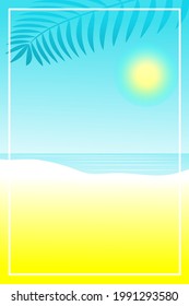 Summer banner or backgrounds with space for text. Greeting card, poster and advertising, wallpaper. Summer landscape, vacation, weekend, holiday concept. Happy shiny Day. 