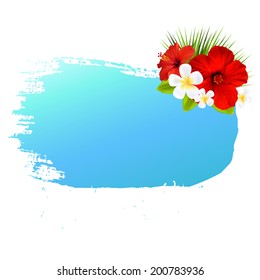 Summer Banner Blot For Design, With Gradient Mesh, Vector Illustration