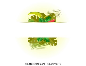 Summer banner with copy space design vector illustration