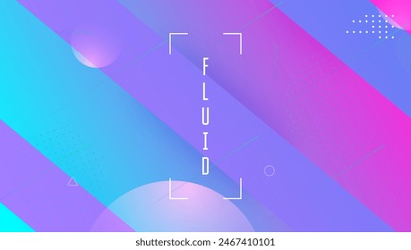 Summer Banner. Curve 3d Frame. Purple Modern Background. Technology Concept. Party Geometry Composition. Spectrum Ux. Space Landing Page. Blue Summer Banner