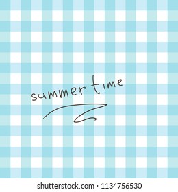 Summer banner. Description, text. Vector illustration for design. Bright background in a cage.