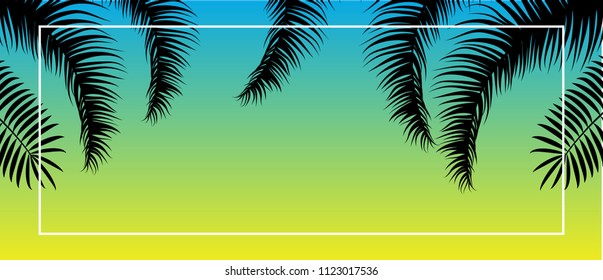 Summer banner design and illustration. 