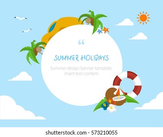 Summer banner design template