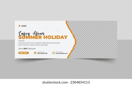 Summer banner design for a travel agency, a travel agency social media cover design, a travel banner template design and banner design for a tourism company, a Tourism Company