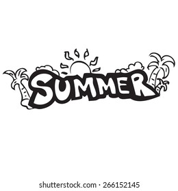 Summer Banner Doodle