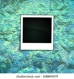 Sommerbanner mit leerem Rahmen für Ihr Foto, Vektorgrafik eps10