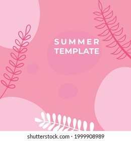 Sommerbanner mit floralem Hintergrund. Vektorgrafik-Design für Internetwerbung, Präsentation, Banner, Cover, Web, Header, Flyer, Karte, Poster, Tapete, Textur, Folie, Magazin