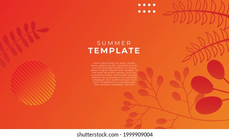 Summer banner with floral background element. Vector illustration design for internet ads, presentation, banner, cover, web, header, flyer, card, poster, wallpaper, texture, slide, magazine