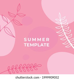Summer banner with floral background element. Vector illustration design for internet ads, presentation, banner, cover, web, header, flyer, card, poster, wallpaper, texture, slide, magazine