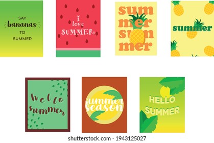 Summer Banner Greeting Card Postcard Flyer