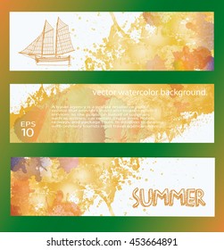 summer. banner. set
